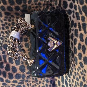 NEW Valentino Orlandi Black Patent Leather Handbag